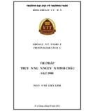 Khóa luận tốt nghiệp Văn học: Thi pháp truyện ngắn Nguyễn Minh Châu sau 1980