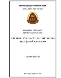 Khóa luận tốt nghiệp Văn học: Câu tỉnh lược và câu đặc biệt trong truyện ngắn Nam Cao