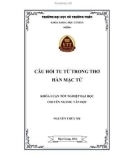 Khóa luận tốt nghiệp Văn học: Câu hỏi tu từ trong thơ Hàn Mặc Tử