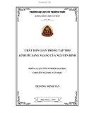 Khóa luận tốt nghiệp Văn học: Chất dân gian trong tập thơ Lỡ bước sang ngang của Nguyễn Bính