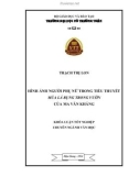 Khóa luận tốt nghiệp Văn học: Hình ảnh người phụ nữ trong tiểu thuyết Mùa lá rụng trong vườn của Ma Văn Kháng