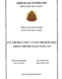 Khóa luận tốt nghiệp Văn học: Giá trị hiện thực và giá trị nhân đạo trong truyện ngắn Nam Cao