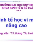 Bài giảng Kinh tế học vi mô nâng cao: Chương 1 - TS. Hoàng Thị Hoài Hương