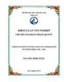 Khoá luận tốt nghiệp: Chính sách đối với Công giáo của chính quyền Ngô Đình Diệm (1955 – 1963)