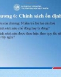 Bài giảng Kinh tế học vĩ mô nâng cao: Chương 6 - GVC.TS. Đào Quyết Thắng