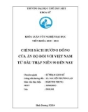 Khoá luận tốt nghiệp: Chính sách hướng Đông của Ấn Độ đối với Việt Nam từ đầu thập niên 90 đến nay