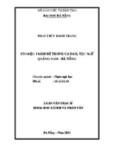 Tóm tắt Luận văn Thạc sĩ Ngôn ngữ học: Tín hiệu thẩm mĩ trong ca dao tục ngữ Quảng Nam - Đà Nẵng