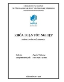 English language graduation thesis: A study on the effect of extra- techniques on enhancing the first year English majored students' speaking skill at Hai Phong Management and Technology University