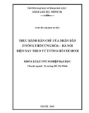 Khóa luận tốt nghiệp ngành Tư tưởng Hồ Chí Minh: Thực hành dân chủ của nhân dân ở nông thôn Ứng Hòa - Hà Nội hiên nay theo tư tưởng Hồ Chí Minh