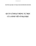 Tiểu luận: Quản lý hoạt động tự học của sinh viên ở Đại học