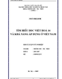 Khóa luận tốt nghiệp: Tìm hiểu DDC Việt hoá 14 và khả năng áp dụng ở Việt Nam