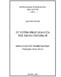 Khóa luận tốt nghiệp: Tư tưởng Phật giáo của Tuệ Trung Thượng Sĩ