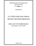 Khóa luận tốt nghiệp: Tư tưởng Nho giáo trong truyện thơ Nôm Nhị độ mai