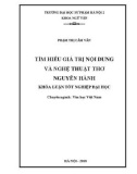 Khóa luận tốt nghiệp: Tìm hiểu giá trị nội dung và nghệ thuật thơ Nguyễn Hành