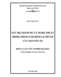 Khóa luận tốt nghiệp: Giá trị nội dung và nghệ thuật trong Phong lâm minh lại thi tập của Nguyễn Án