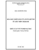 Khóa luận tốt nghiệp: Hoa dọc chiến hào của Xuân Quỳnh từ góc nhìn thẩm mĩ