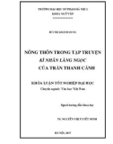 Khóa luận tốt nghiệp: Nông thôn trong tập truyện Kì nhân làng Ngọc của Trần Thanh Cảnh