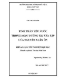 Khóa luận tốt nghiệp: Tinh thần yêu nước trong Ngọc Đường thi văn tập của Nguyễn Xuân Ôn