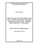 Khóa luận tốt nghiệp: Thực trạng kỹ năng phân tích câu của học sinh lớp 5 trường Tiểu học Ngô Quyền - Thành phố Vĩnh Yên - Vĩnh Phúc