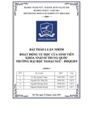 Bài thảo luận nhóm: Hoạt động tự học của sinh viên khoa Ngôn ngữ và văn hóa Trung Quốc trường đại học Ngoại ngữ-ĐHQGHN