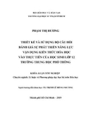 Khoá luận tốt nghiệp: Thiết kế và sử dụng bộ câu hỏi đánh giá sự phát triển năng lực vận dụng kiến thức hóa học vào thực tiễn của học sinh lớp 12 trường trung học phổ thông