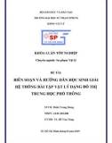 Khóa luận tốt nghiệp: Biên soạn và hướng dẫn học sinh giải hệ thống bài tập vật lý dạng đồ thị trung học phổ thông