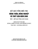 Kết quả tổng điều tra nông thôn, nông nghiệp và thuỷ sản năm 2006 (Tập 1: Kết quả tổng hợp chung)