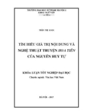 Khoá luận tốt nghiệp Đại học: Tìm hiểu giá trị nội dung và nghệ thuật truyện Hoa tiên của Nguyễn Huy Tự