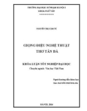 Khoá luận tốt nghiệp Đại học: Giọng điệu nghệ thuật thơ Tản Đà