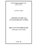 Khoá luận Tốt nghiệp Đại học: Truyện cổ viết lại của Nguyễn Huy Tưởng