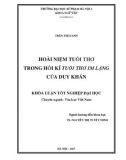 Khoá luận tốt nghiệp Đại học: Hoài niệm tuổi thơ trong hồi kí Tuổi thơ im lặng của Duy Khán