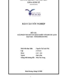 Báo cáo tốt nghiệp: Giải pháp thu hút du khách đến với khu du lịch Đại Nam – tỉnh Bình Dương