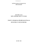 Tiểu luận Sinh học phân tử tế bào: Cơ chế phân bào, điều khiển chu kì tế bào của sinh vật nhân sơ và sinh vật nhân thực