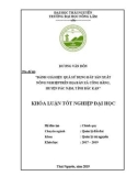 Khóa luận tốt nghiệp: Đánh giá hiệu quả sử dụng đất sản xuất nông nghiệp trên địa bàn xã Công Bằng huyện Pác Nặm tỉnh Bắc Kạn