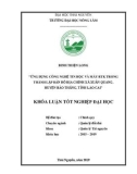 Khóa luận tốt nghiệp: Ứng dụng công nghệ GNSS-RTK trong thành lập bản đồ địa chính xã Xuân Quang, huyện Bảo Thắng, tỉnh Lào Cai