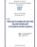 Khóa luận tốt nghiệp: Tổng hợp và nghiên cứu cấu trúc của một số dẫn xuất 5-benzyliđen-3-N-(4-metylphenyl)-2-thioxothiazoliđin-4-on