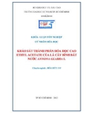 Khóa luận tốt nghiệp: Khảo sát thành phần hóa học cao ethyl acetate của lá cây bình bát nước annona glabra L