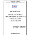 Khóa luận tốt nghiệp: Điều chế dẫn xuất của acid usnic thông qua phản ứng oxi hóa dakin và baeyer-villiger