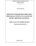 Khóa luận tốt nghiệp: Khảo sát thành phần hóa học phân đoạn nước của loài Đu đủ rừng (Trevesia palmata)