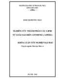 Khóa luận tốt nghiệp: Nghiên cứu thành phần các lipid từ loài sao biển Anthenea aspera