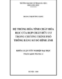 Khóa luận tốt nghiệp: Hệ thống hóa tính chất hóa học của hợp chất hữu cơ trong chương trình phổ thông bằng sơ đồ hình ảnh