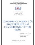 Khoá luân tốt nghiệp cử nhân hoá học: Tổng hợp và nghiên cứu hoạt tính hút ẩm của silicagel từ tro trấu