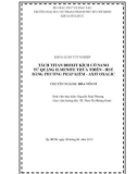 Khoá luân tốt nghiệp: Tách titan dioxit kích cỡ nano từ quặng ilmenite Thừa Thiên - Huế bằng phương pháp kiềm - axit oxalic