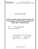 Đồ án tốt nghiệp: Đánh giá khả năng kháng nấm của cao chiết từ phân đoạn phân cực rong mơ 'Sargassum'