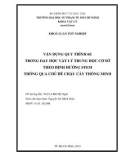 Khóa luận tốt nghiệp: Vận dụng quy trình 6E trong dạy học Vật lý trung học cơ sở theo định hướng Stem thông qua chủ đề chậu cây thông minh