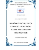 Khóa luận tốt nghiệp: Nghiên cứu sự phụ thuộc của hệ số trùng phùng vào bề dày và mật độ mẫu phân tích