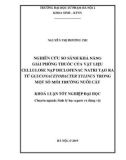 Khóa luận tốt nghiệp đại học: Nghiên cứu so sánh khả năng giải phóng thuốc của vật liệu cellulose nạp Diclofenac natri tạo ra từ Gluconacetobacter xylinus trong một số môi trường nuôi cấy