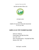 Luận văn tốt nghiệp Công nghệ thực phẩm: Nghiên cứu sản xuất nước uống thảo dược từ cây Lạc tiên