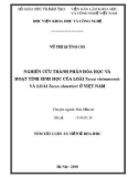 Tóm tắt Luận án Tiến sĩ Hóa học: Nghiên cứu thành phần hóa học và hoạt tính sinh học của loài Tacca vietnamensis và loài Tacca chantrieri ở Việt Nam