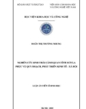 Luận án Tiến sĩ Sinh học: Nghiên cứu STCQ tỉnh Sơn La phục vụ quy hoạch, phát triển kinh tế - xã hội